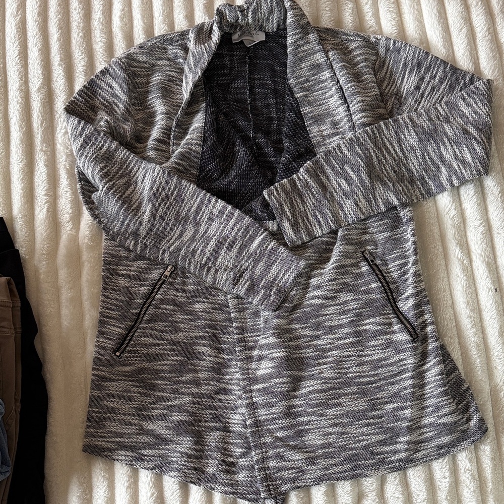 Motherhood Maternity Black and White Knit Cardigan
